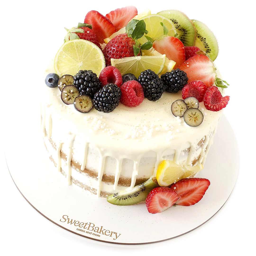 Sweet-bakery-Tarta-Drip-Seminude-con-Fruta